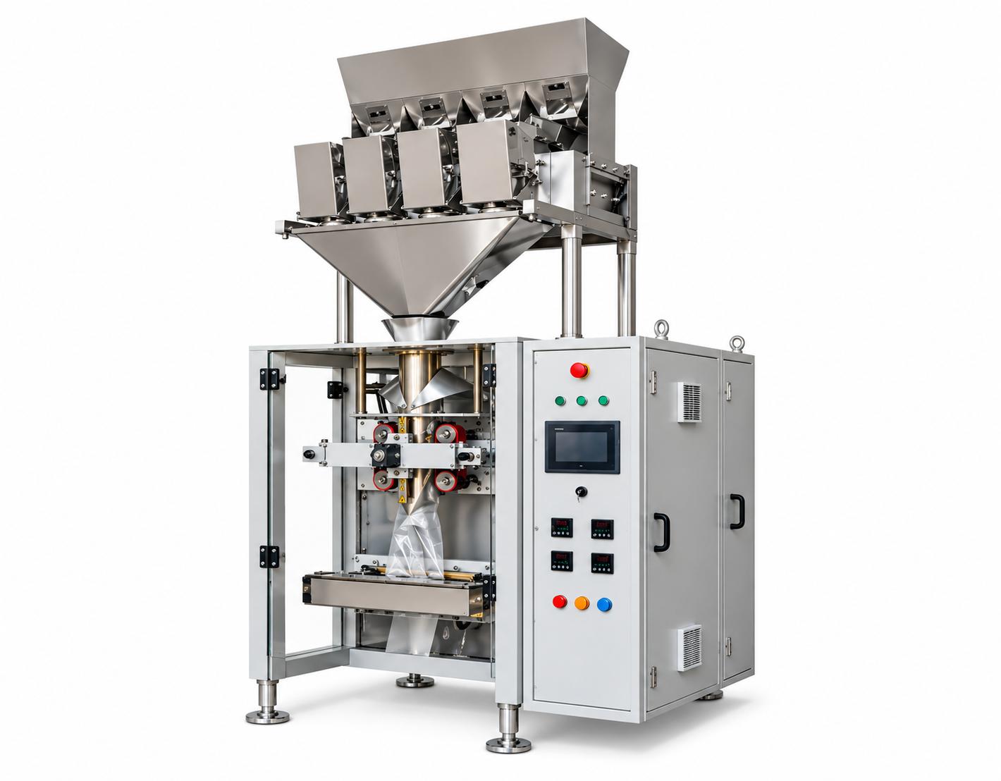 Four Head Weigher Collar Tipe Pouch Packing Machine